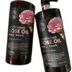 Smoothing rose oil body wash