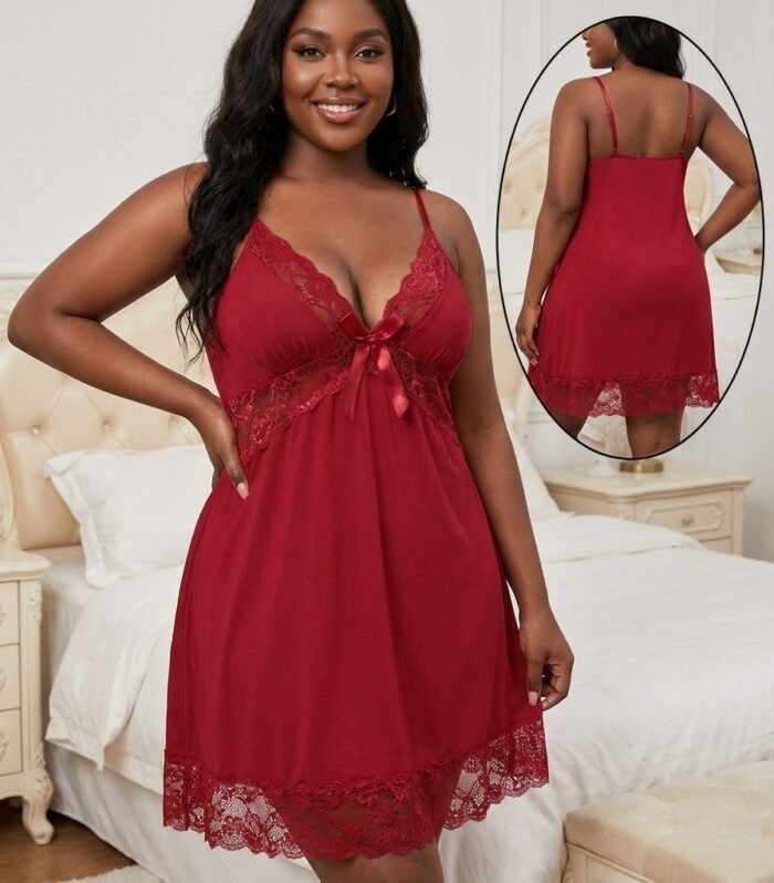 Scarlet Lace Trim Sleep Dress