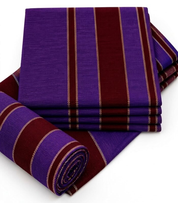 Royal Purple & Maroon Indigenous Wax Fabric
